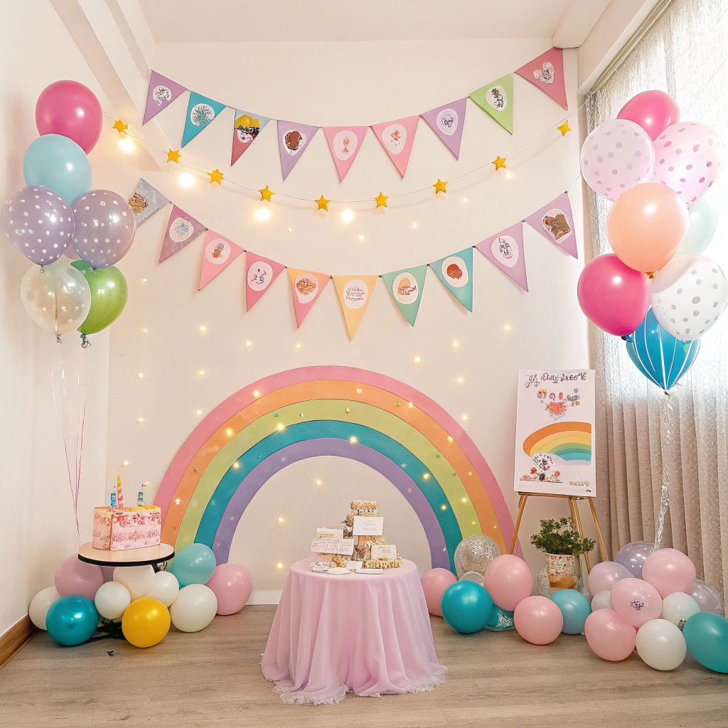 Mesa decorada con flores